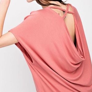 Just Because Loose Fit Knit Top - Dried Rosed